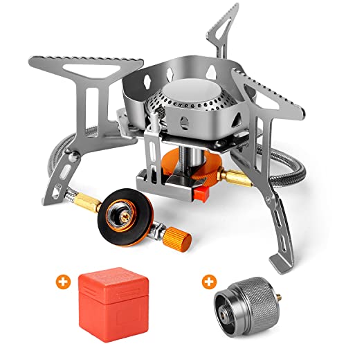 Odoland 3500W Windproof Camp Gas Stove with Adapter