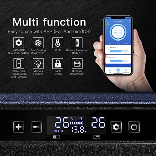 BODEGACOOLER 12V Refrigerator & Freezer, Dual Zone - 59 Quart