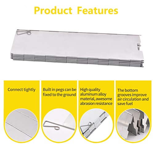 Aluminum Stove Windscreen with Drawstring Bag for Camping