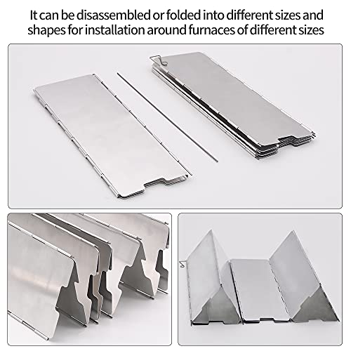 Aluminum Stove Windscreen with Drawstring Bag for Camping