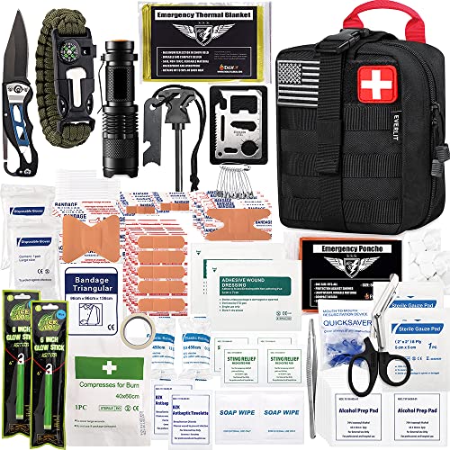 250 Pc Emergency Survival First Aid Kit & Gear