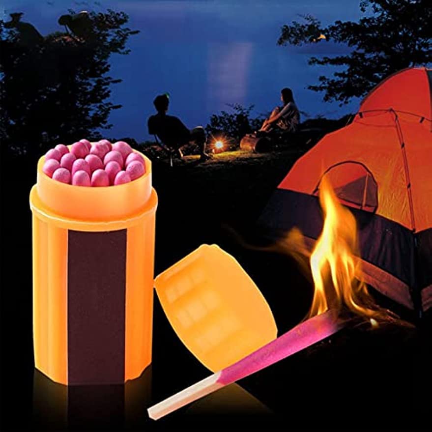 Stormproof Waterproof Matches Survival Kit, 20pcs Fire Starter