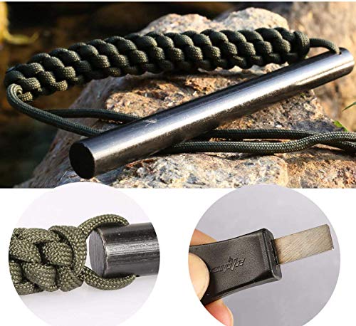Bayite Survival Drilled Flint Steel Fire Starter Kit