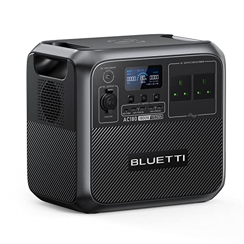 BLUETTI AC180 Portable Power Station with Solar Generator