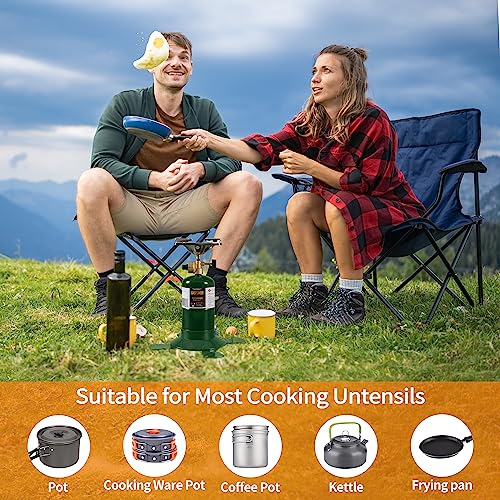 GASPOWOR Portable Backpacking Propane Stove with USB Lighter