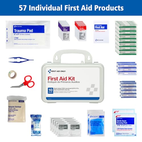 10-Person Emergency First Aid Kit for Camping, 57 Pieces