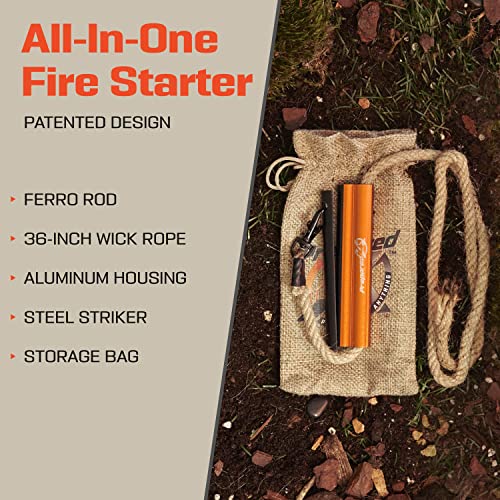 Patented All-in-One Fire Starter Survival Tool Kit