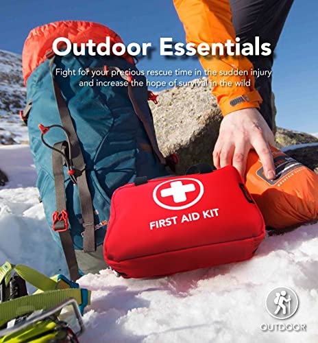 330 Piece Premium Waterproof First Aid Kit for Camping
