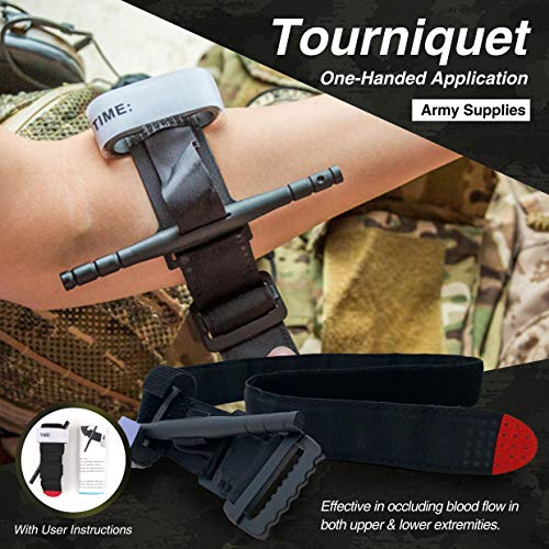 Emergency Survival First Aid Kit with Tourniquet & More