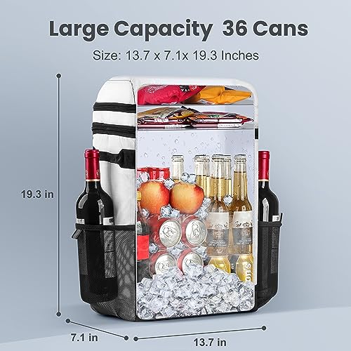 ZAKEEP Multifunctional Leakproof Cooler Backpack, 36 Can Capacity