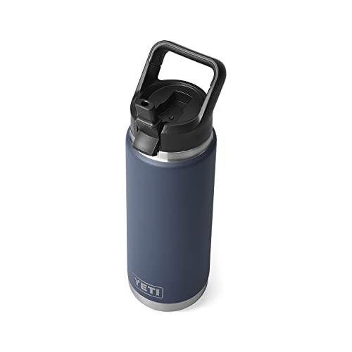 YETI Rambler 26 oz Bottle, Stainless Steel Straw Cap