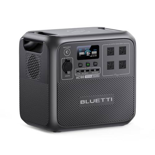 BLUETTI AC180 Portable Power Station with Solar Generator