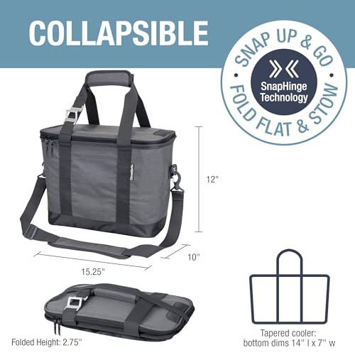 Collapsible Cooler Bag, 30 Can: Structured, Leakproof, Insulated