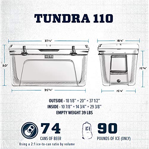 YETI Tundra 110 Cooler in White Color