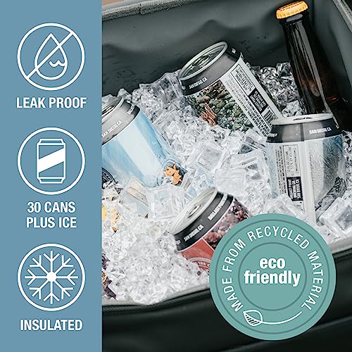 Collapsible Cooler Bag, 30 Can: Structured, Leakproof, Insulated