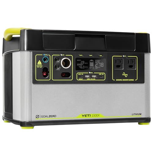 Goal Zero Yeti 1500X Portable Power Station - Solar Generator for Camping
