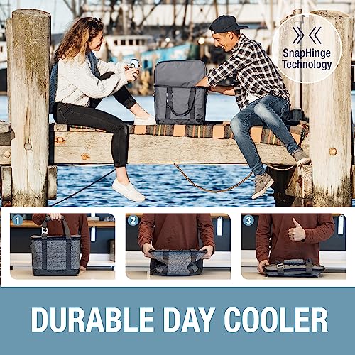 Collapsible Cooler Bag, 30 Can: Structured, Leakproof, Insulated