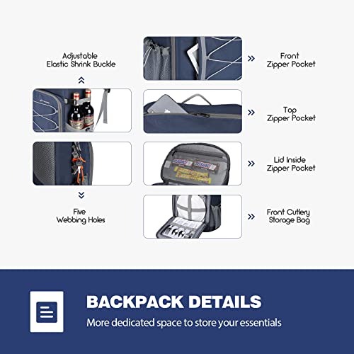 Leakproof Insulated Cooler Backpack for Camping and Travel