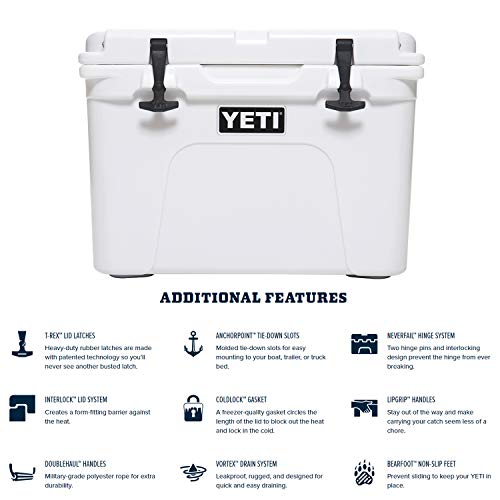 YETI Tundra 35 Cooler for Camping, White