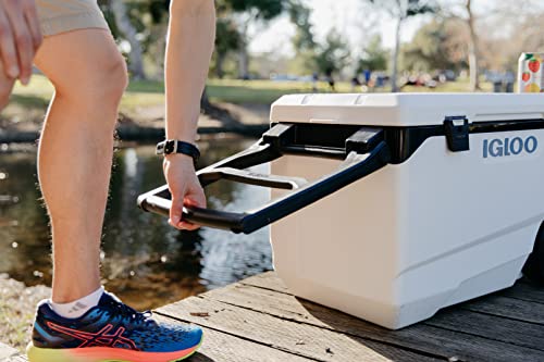 IGLOO Marine 90 Qt Roller Cool Box, White