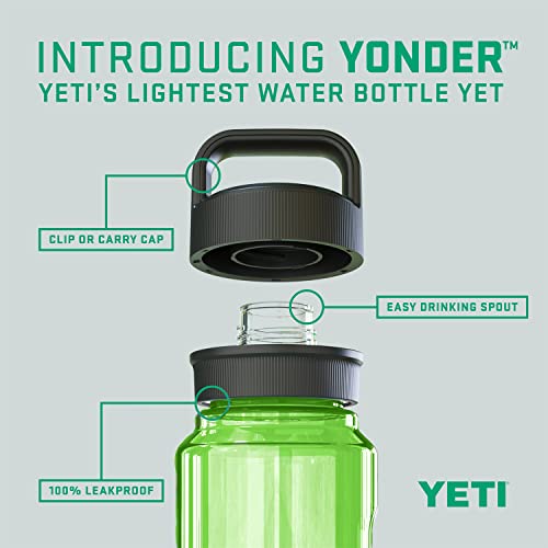 YETI Yonder Water Bottle with Chug Cap, Canopy Green