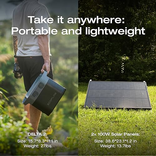 EF ECOFLOW Delta 2: Portable Solar Power Station
