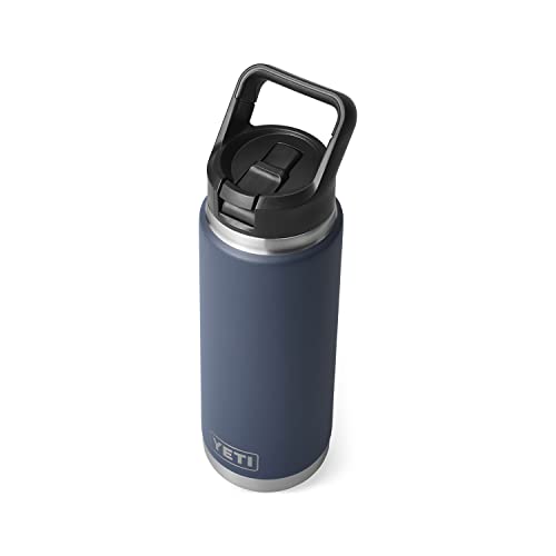 YETI Rambler 26 oz Bottle, Stainless Steel Straw Cap