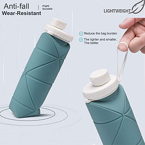 Collapsible Leakproof 20oz Water Bottle for Camping & Hiking