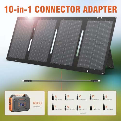 300W Portable Solar Generator with 60W Panel for Camping