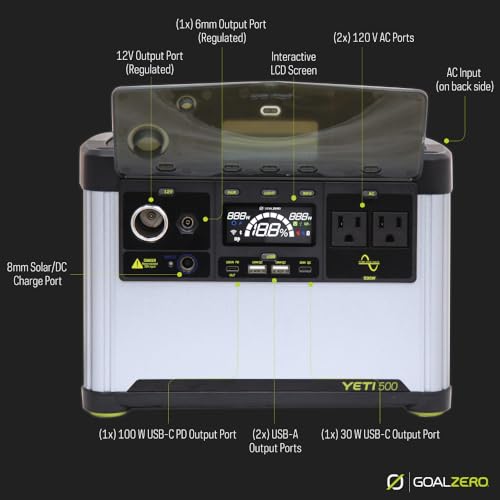 Goal Zero Yeti 500 Portable Solar Generator, Clean Power