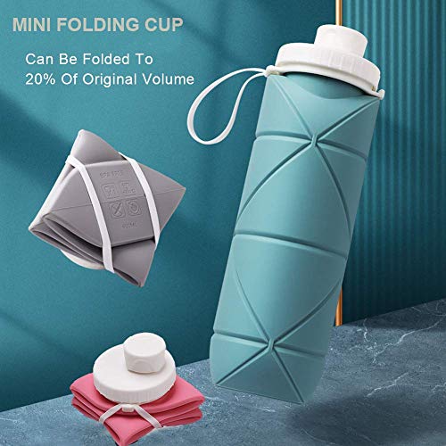 Collapsible Leakproof 20oz Water Bottle for Camping & Hiking