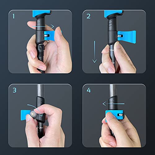 Collapsible Carbon Fiber Trekking Poles with Cork Handles