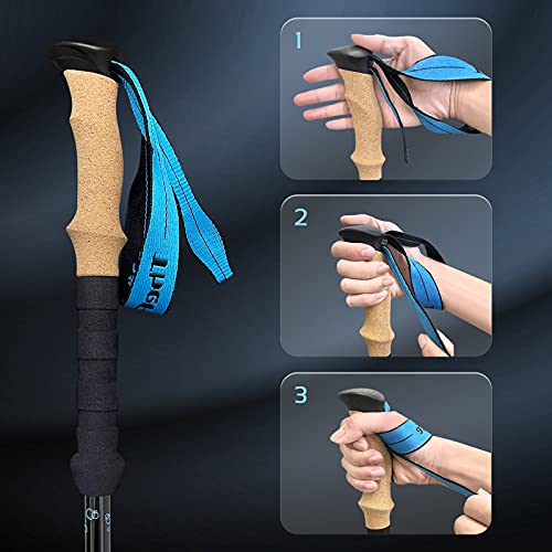 Collapsible Carbon Fiber Trekking Poles with Cork Handles