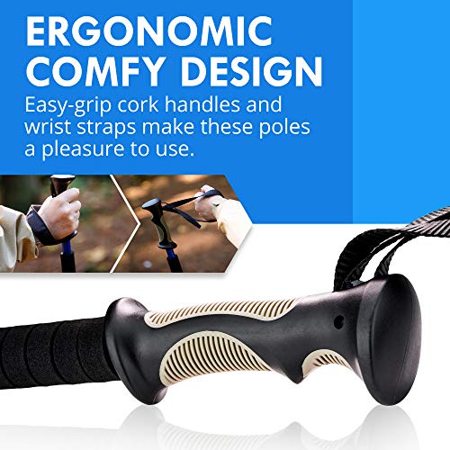 BAFX Products - Anti Shock Trail Poles - Blue