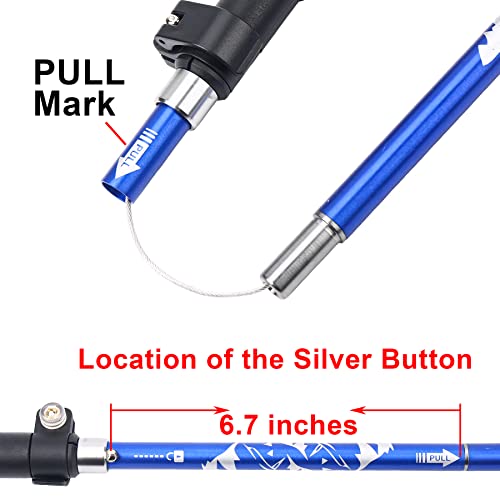 ALAFEN Aluminum Ultralight Travel Trekking Hiking Pole Blue