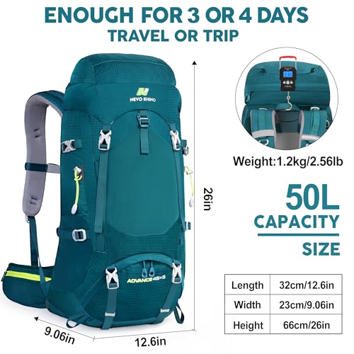 NEVO RHINO Internal Frame Hiking Backpack - 50/60/65/70/80L