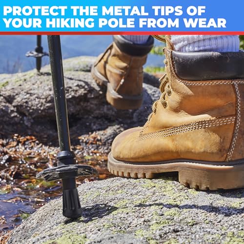 6 Pcs Rubber Hiking Pole Tips for Walking