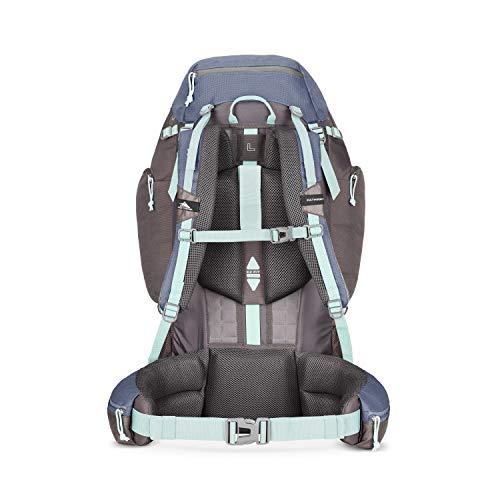 High Sierra 70L Internal Frame Hiking Backpack, Grey Blue/Mercury/Blue Haze