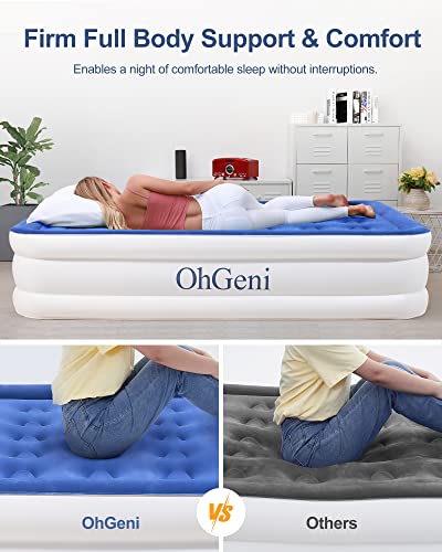 OhGeni Twin Air Mattress with Built-in Pump