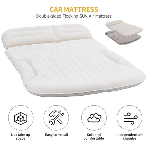Double-Sided SUV Air Mattress with Pillows & Pump