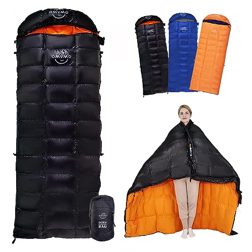 OMVMO Lightweight 4 Season Down Sleeping Bag for Backpacking