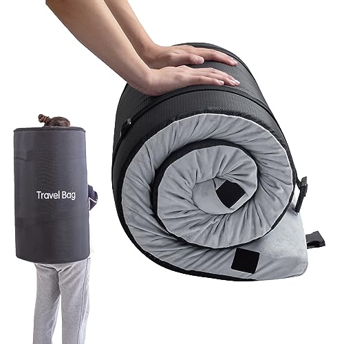 Portable Memory Foam Camping Mattress for Kids, Grey