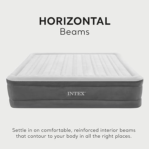 Intex 18" Elevated Plush Airbed Mattress with Built-in Pump