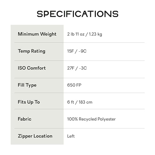 NEMO Men's Disco 15°F Down Sleeping Bag, Chai