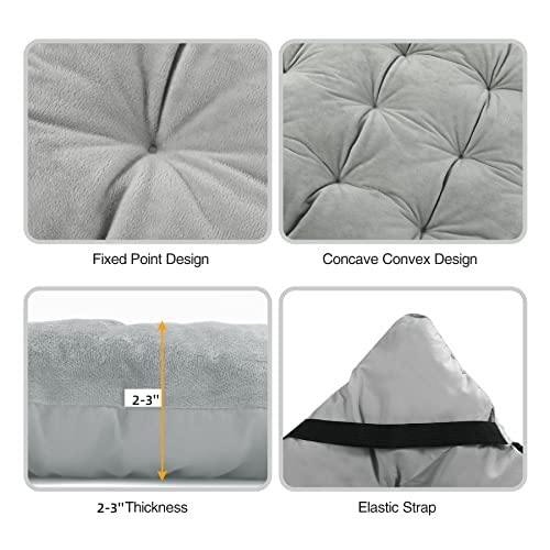 REDCAMP Folding Cot Mattress Pad, Grey, 75x30