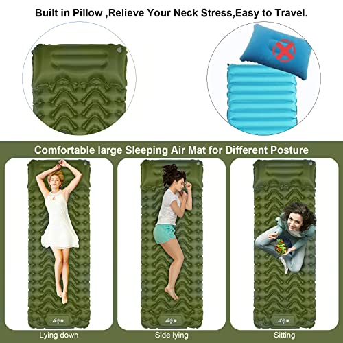 Ultralight Inflatable Sleeping Pad for Camping, Hiking