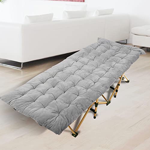 REDCAMP Folding Cot Mattress Pad, Grey, 75x30