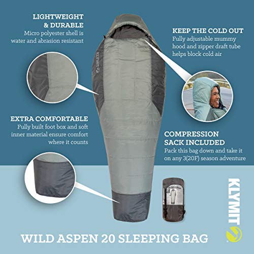 Klymit Wild Aspen 20 Degree Mummy Sleeping Bag