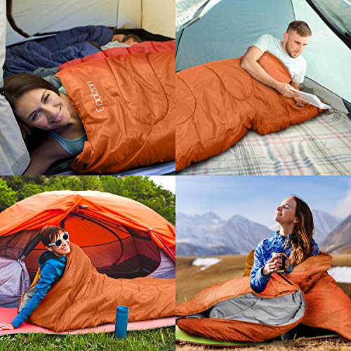 Coolzon Lightweight Sleeping Bag for All Season Camping