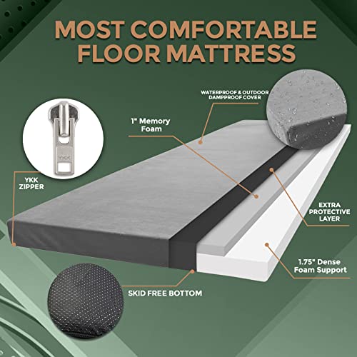 Roll Up Memory Foam Camping Mattress Pad